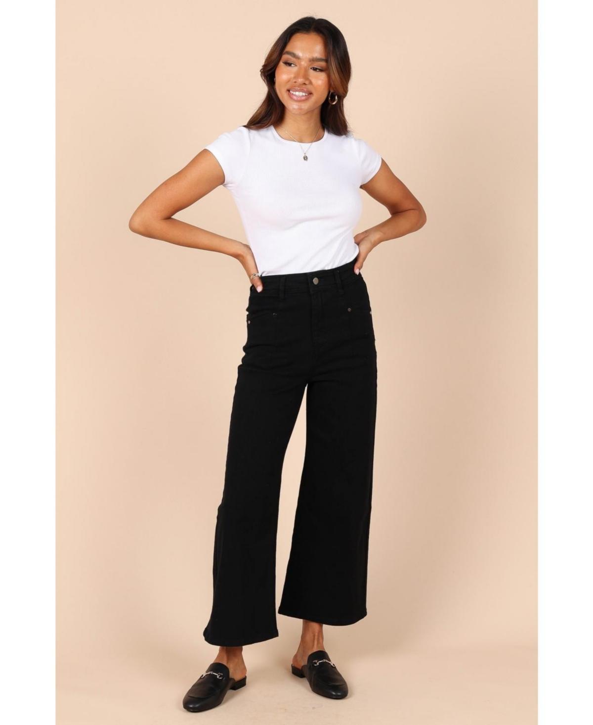 Petal and Pup Womens Georgette High Waisted Straight Leg Pants product image