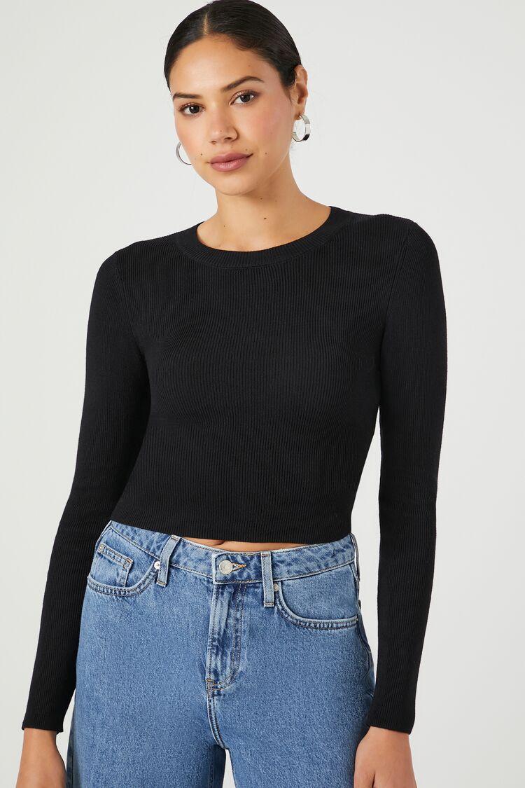 Ribbed Knit Cropped Sweater | Forever 21 Product Image