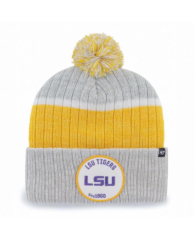 Mens Gray Lsu Tigers Holcomb Cuffed Knit Hat with Pom Product Image