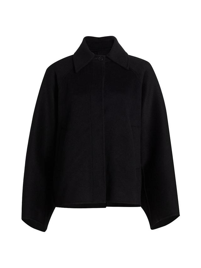 Womens Cropped Wool & Cashmere Coat Product Image