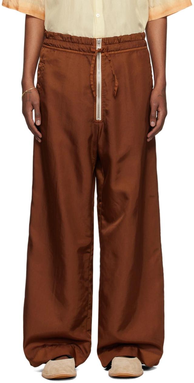 Brown Overdyed Trousers In 701 Rust Product Image