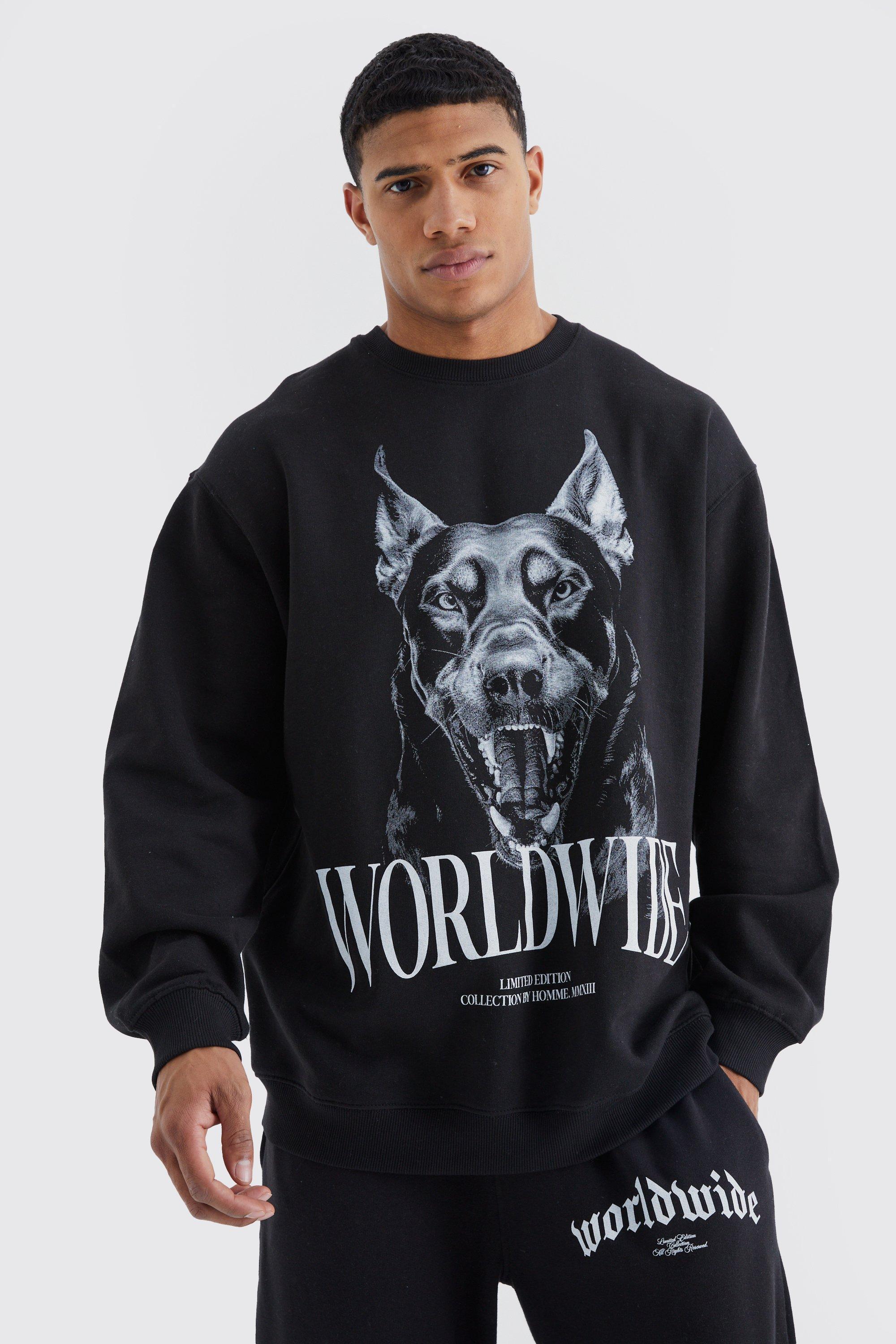 Worldwide Graphic Sweatshirt | boohooMAN USA Product Image