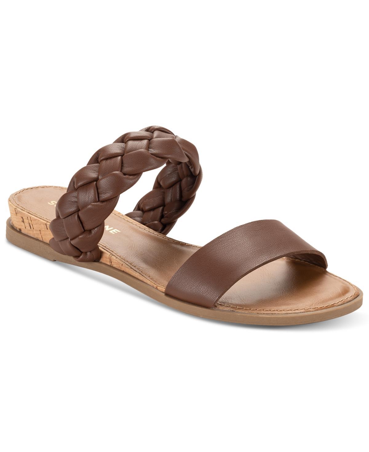 Sun + Stone Womens Easten Double Band Slide Flat Sandals, Created for Macys Product Image