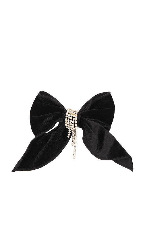 BROCHE PARA EL PELO VELVET BOW CRYSTAL CHAIN Product Image