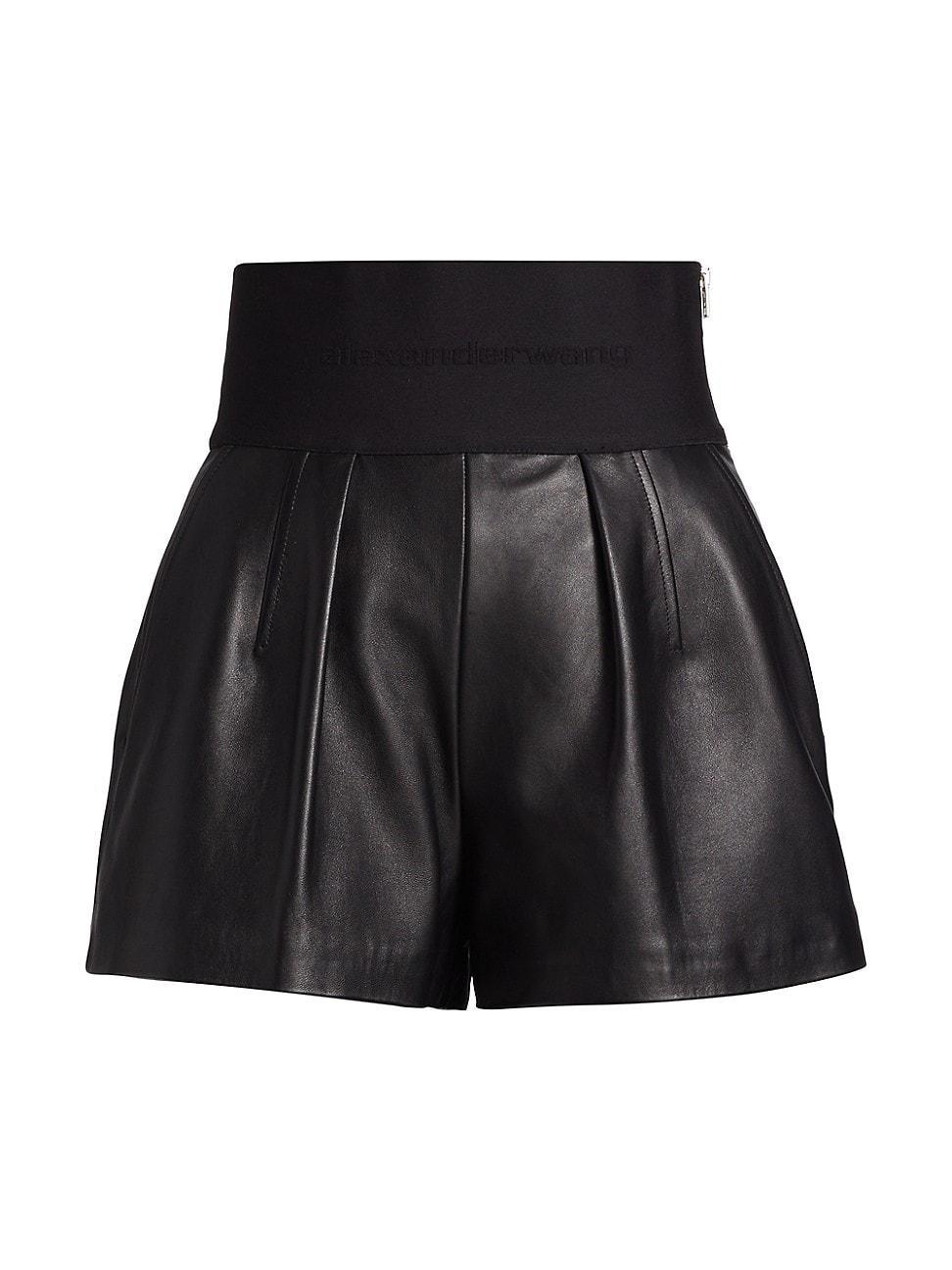 Womens Leather Safari Shorts product image