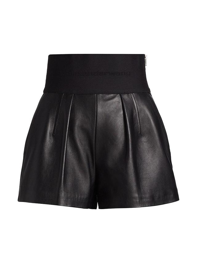 Womens Leather Safari Shorts Product Image