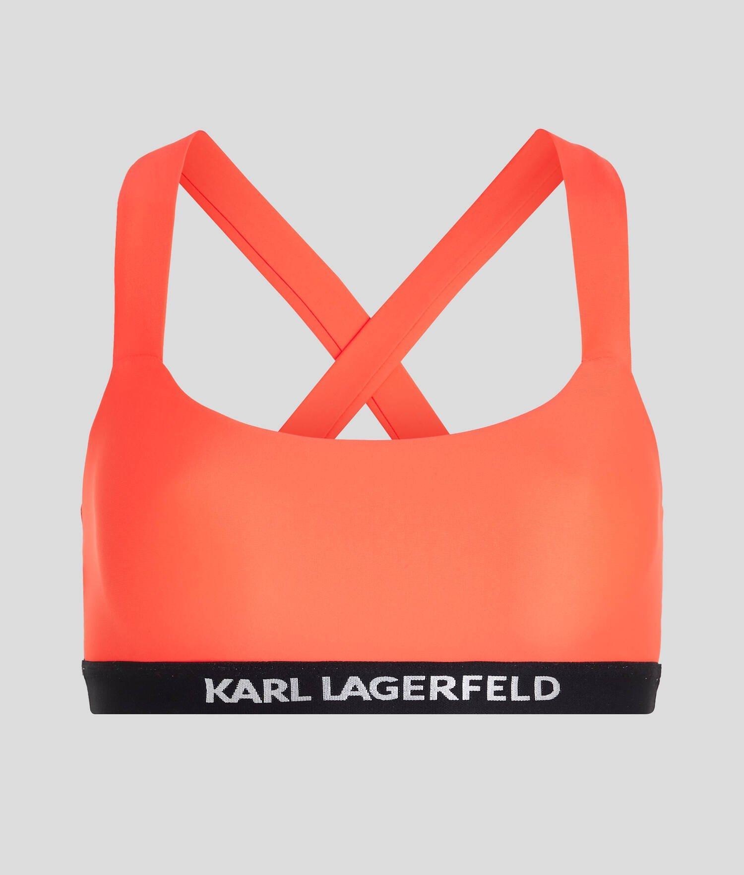 KARL LOGO CROSSOVER BIKINI TOP Product Image