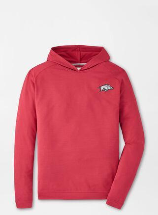 Peter Millar Mens Arkansas Pine Performance Hoodie | Color: Crimson | Size: XL Product Image