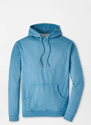 Peter Millar Mens Lava Wash Garment-Dyed Hoodie | Color: Larkspur | Size: S Product Image