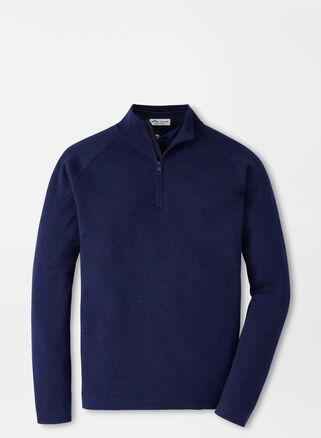 Peter Millar Mens Holmes Quarter-Zip Sweater | Color: Navy | Size: XXL Product Image