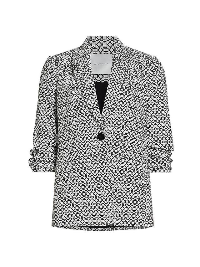 Womens Jenna Geometric Scruched Blazer Product Image