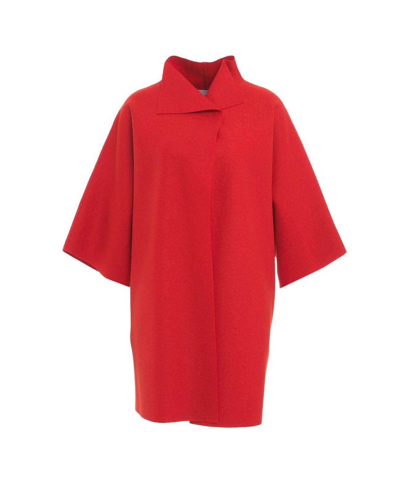 Kimono coat in pressed wool Product Image