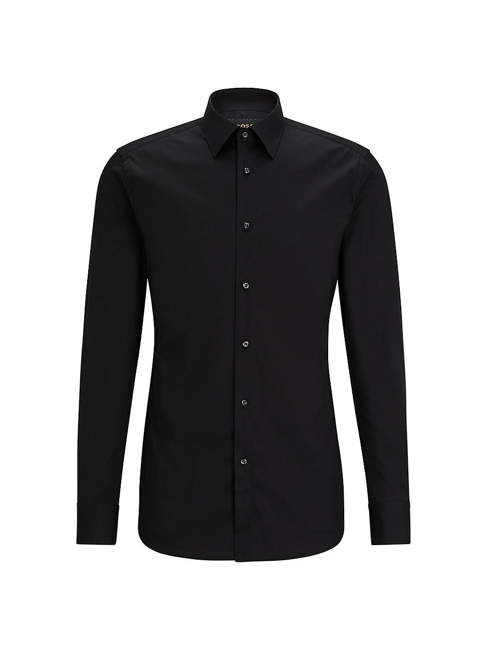 Mens Slim-Fit Shirt In Poplin With Stretch Product Image