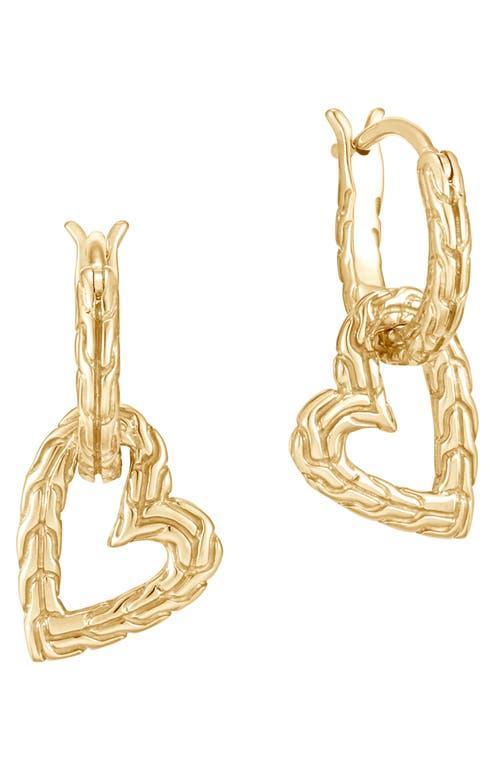 Womens Manah 14K Yellow Gold Heart Drop Earrings - Yellow Gold Product Image