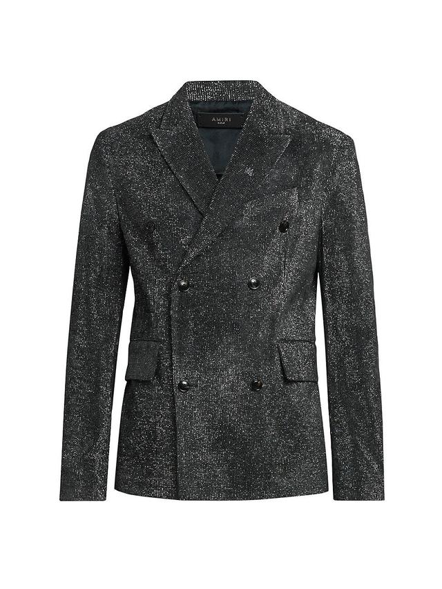 Mens Double-Breasted Shimmer Blazer Product Image