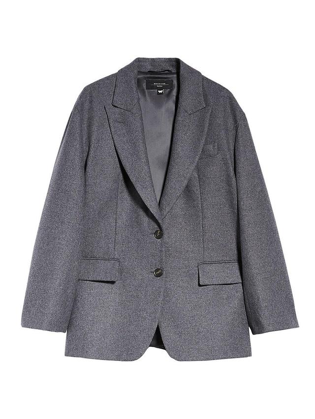 Womens Oversized Wool-Blend Jacket Product Image