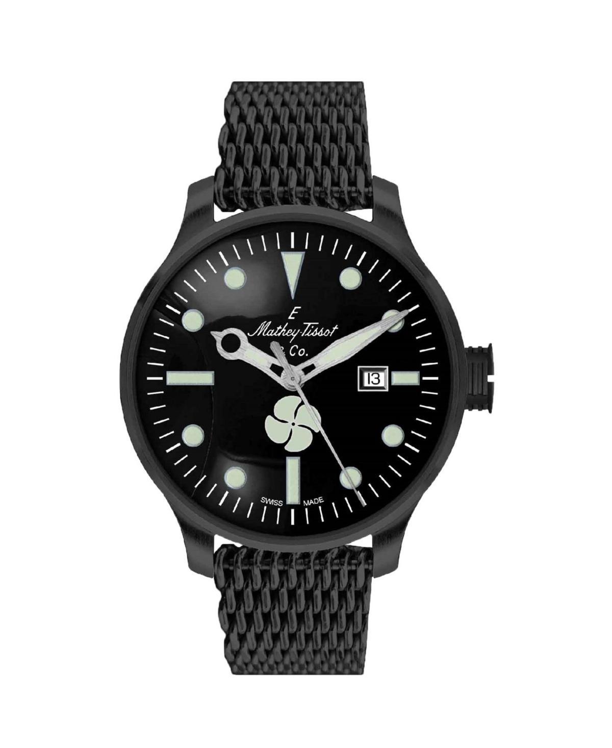 Mathey Tissot Mens Elica Black Dial Watch - U121NN Product Image