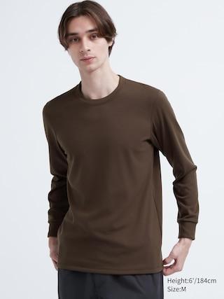 Mens Heattech Ultra Warm Crew Neck Long-Sleeve T-Shirt with Moisture-Wicking Small UNIQLO US Product Image