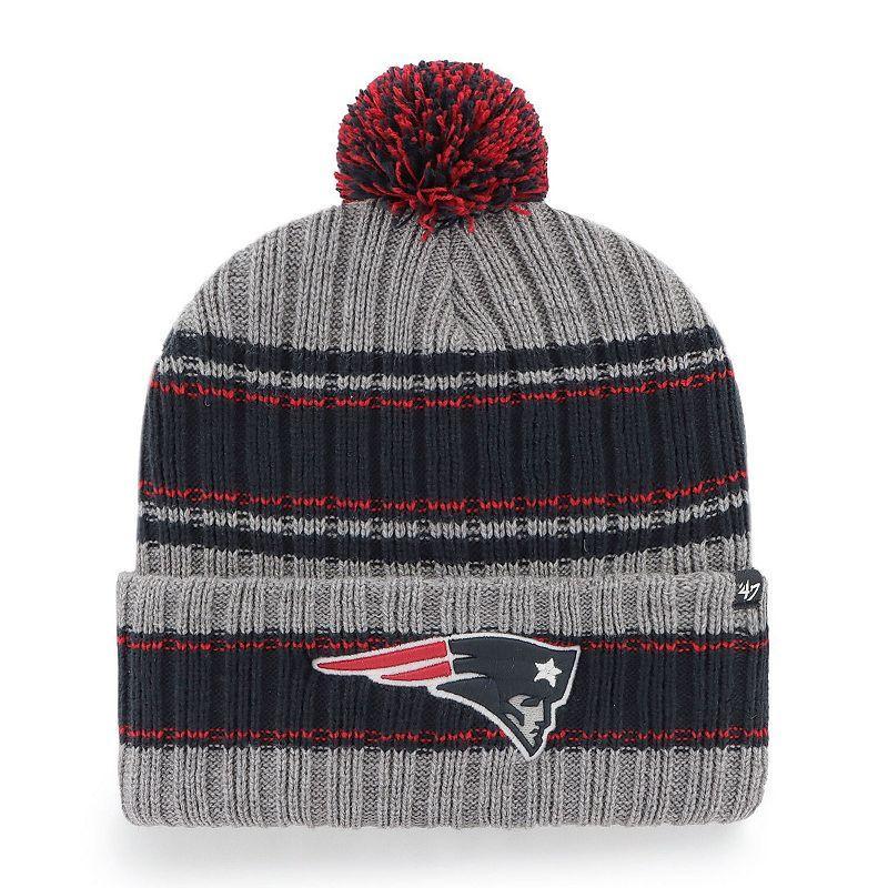 Mens 47 Graphite New England Patriots Rexford Cuffed Knit Hat with Pom Product Image