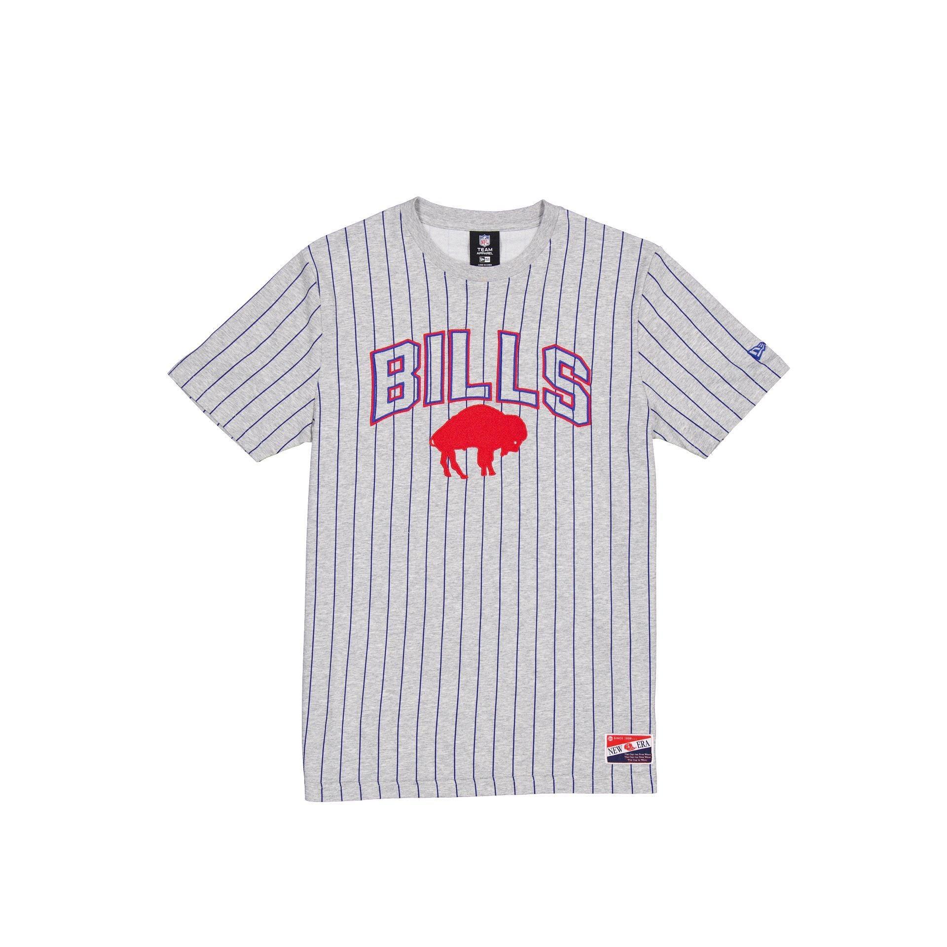 Buffalo Bills Throwback Gray Pinstripe T-Shirt Male Product Image