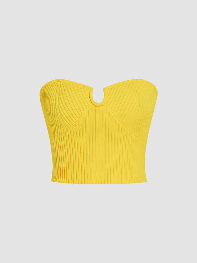 Knitted Cut Out Crop Tube Top Product Image