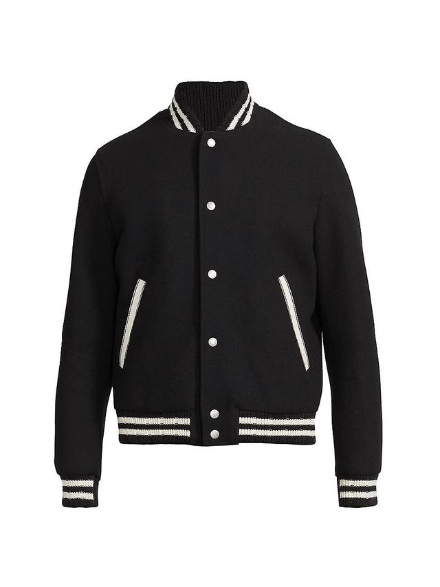 Mens Teddy College Varsity Jacket Product Image