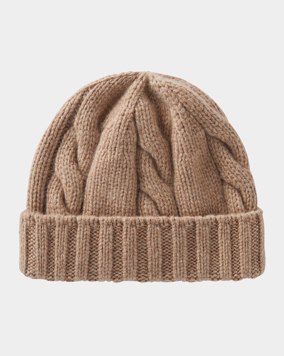 Cashmere Cable Knit Beanie Product Image