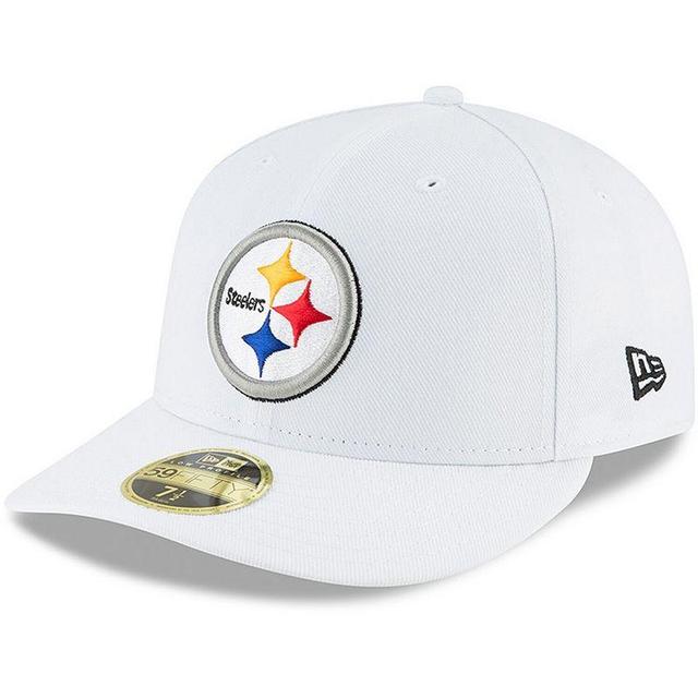 Men's New Era White Pittsburgh Steelers Omaha Low Profile 59FIFTY Fitted Hat Product Image