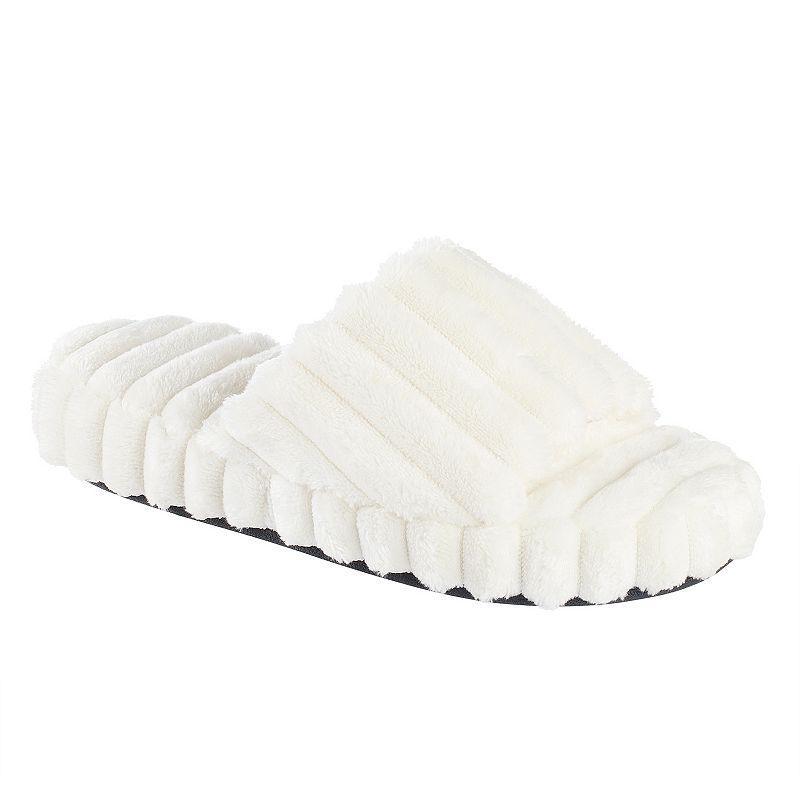 Isotoner Womens Margo Spa Slide Slippers - Cream XL Product Image