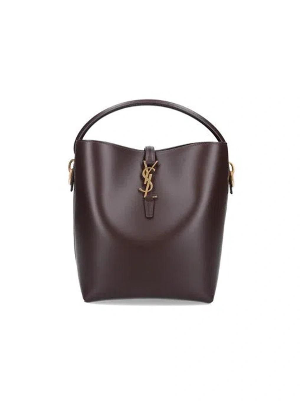 SAINT LAURENT Women "le 37" Bucket Bag In Brown Product Image