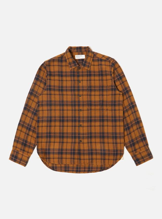 Universal Works OP Work Shirt in Cinnamon Overshirt Check Product Image