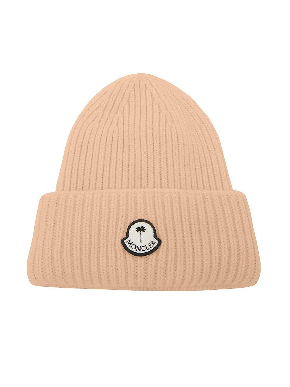 Womens 8 Moncler Palm Angels Wool Logo Beanie Product Image