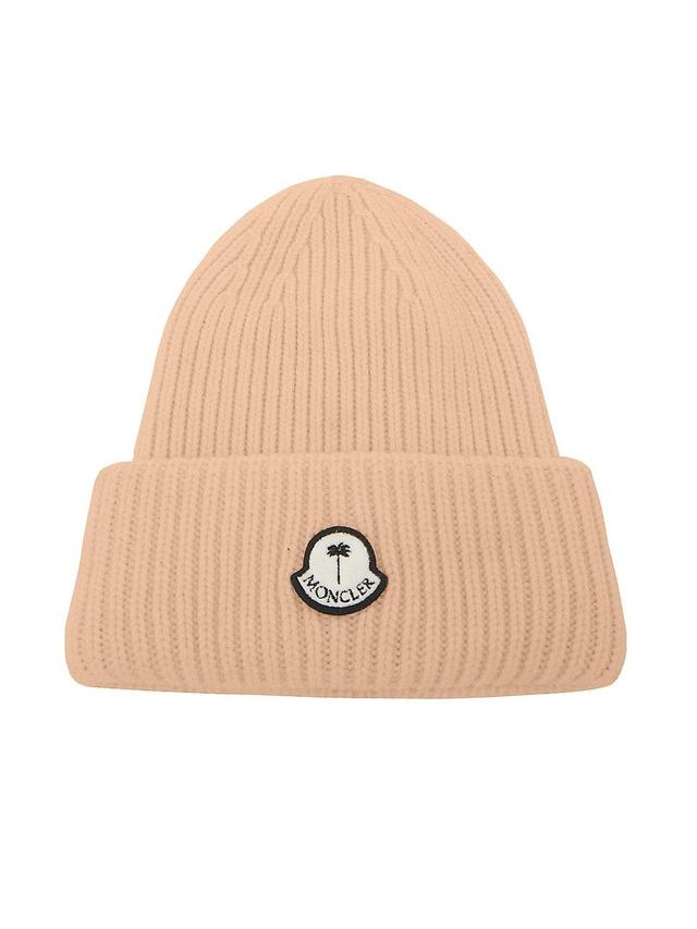 Womens 8 Moncler Palm Angels Wool Logo Beanie Product Image