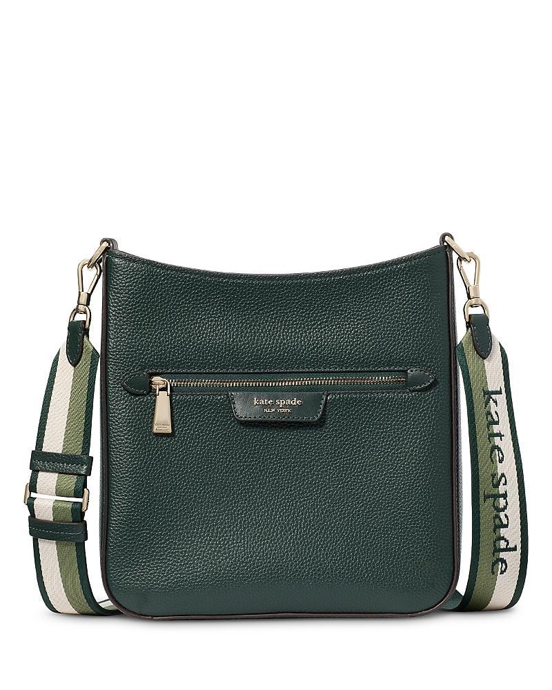 Womens Hudson Leather Messenger Crossbody Bag Product Image