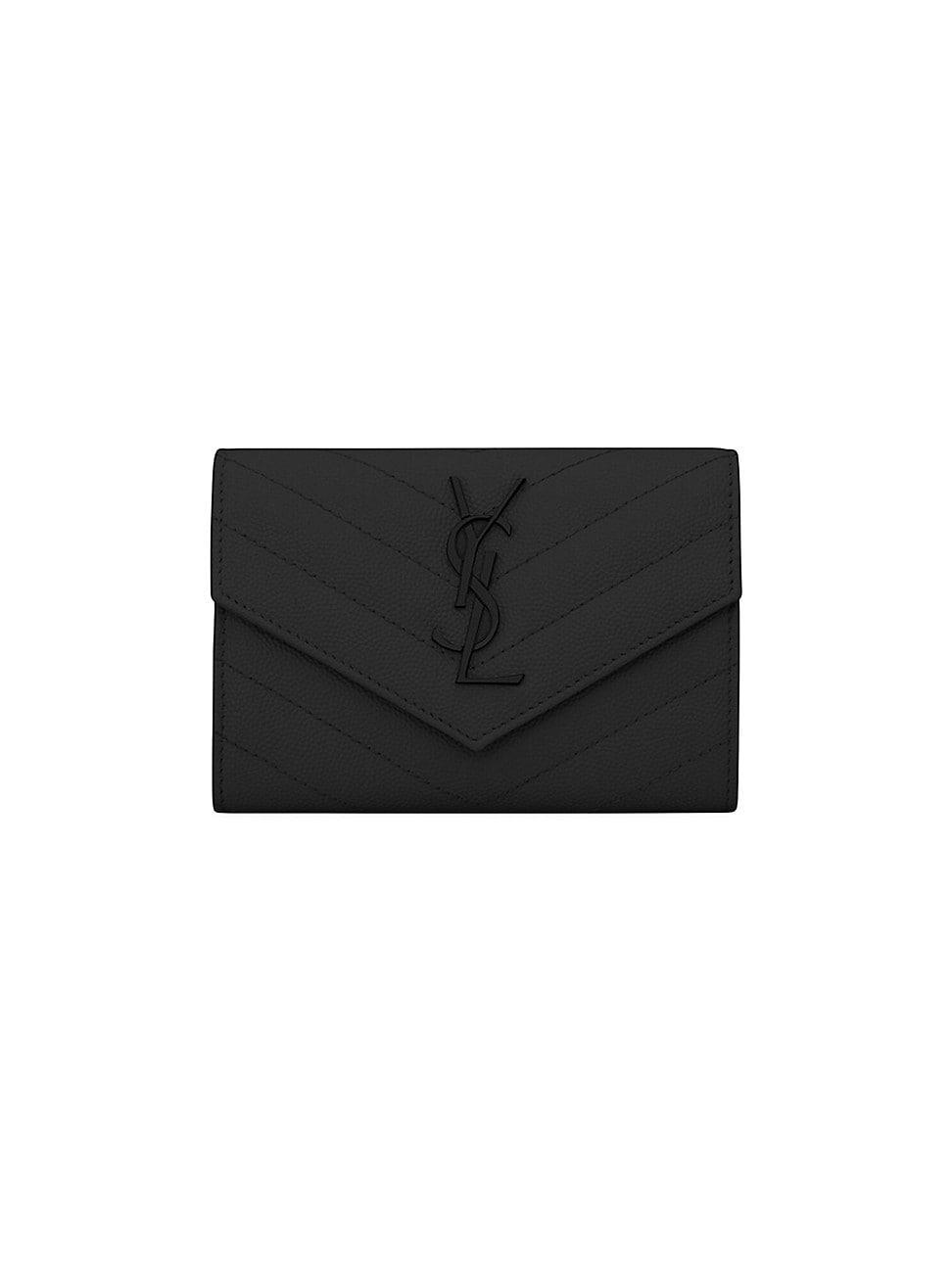 Womens Cassandre Matelass Small Envelope Wallet in Grain de Poudre Embossed Leather Product Image