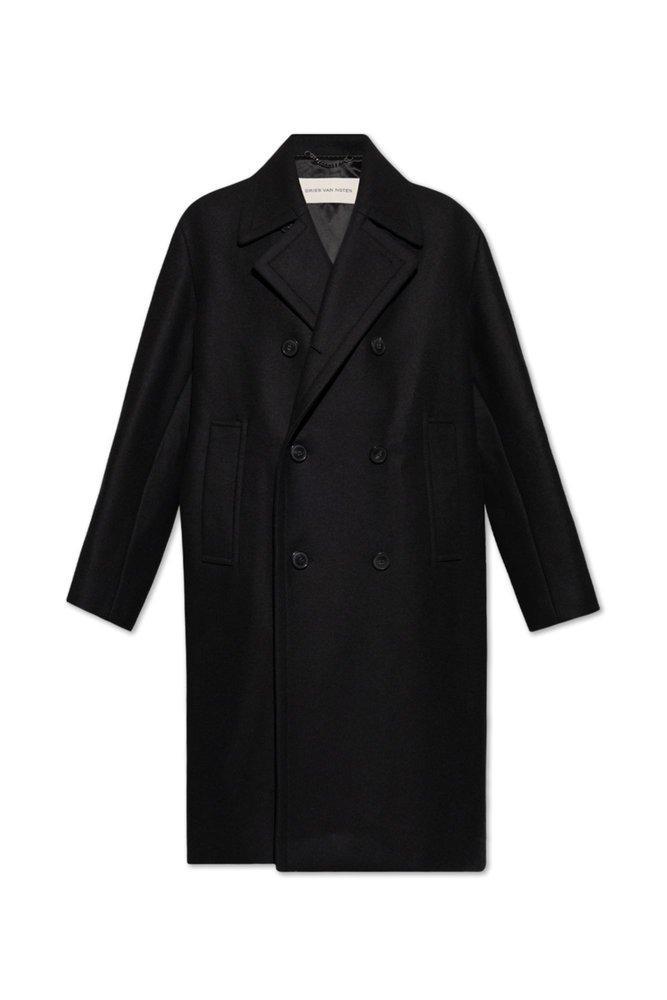 Black Double-breasted Coat Product Image