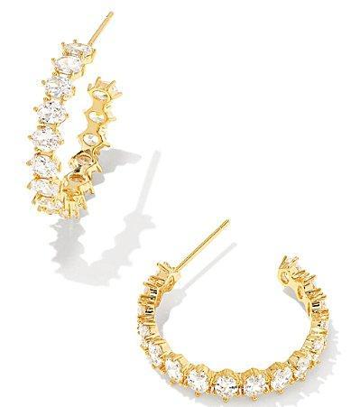 Kendra Scott Cailin Cubic Zirconia Hoop Earrings Product Image