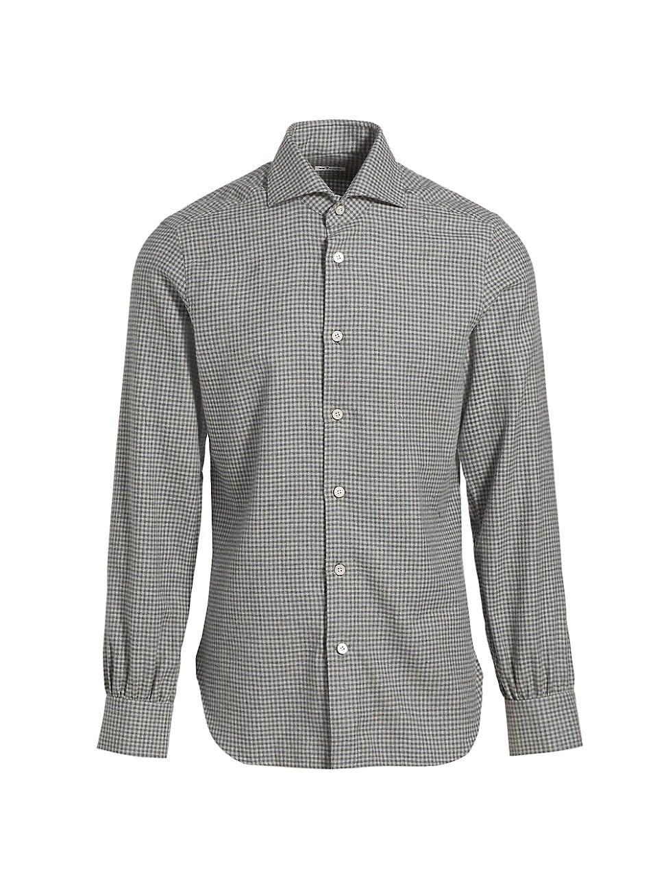 Mens Check Cotton Shirt Product Image