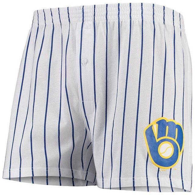 Mens Concepts Sport White Milwaukee Brewers Vigor Boxer Shorts Product Image