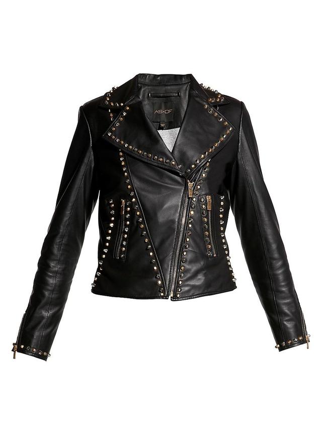 Womens Stevie Upcycled Leather Jacket Product Image