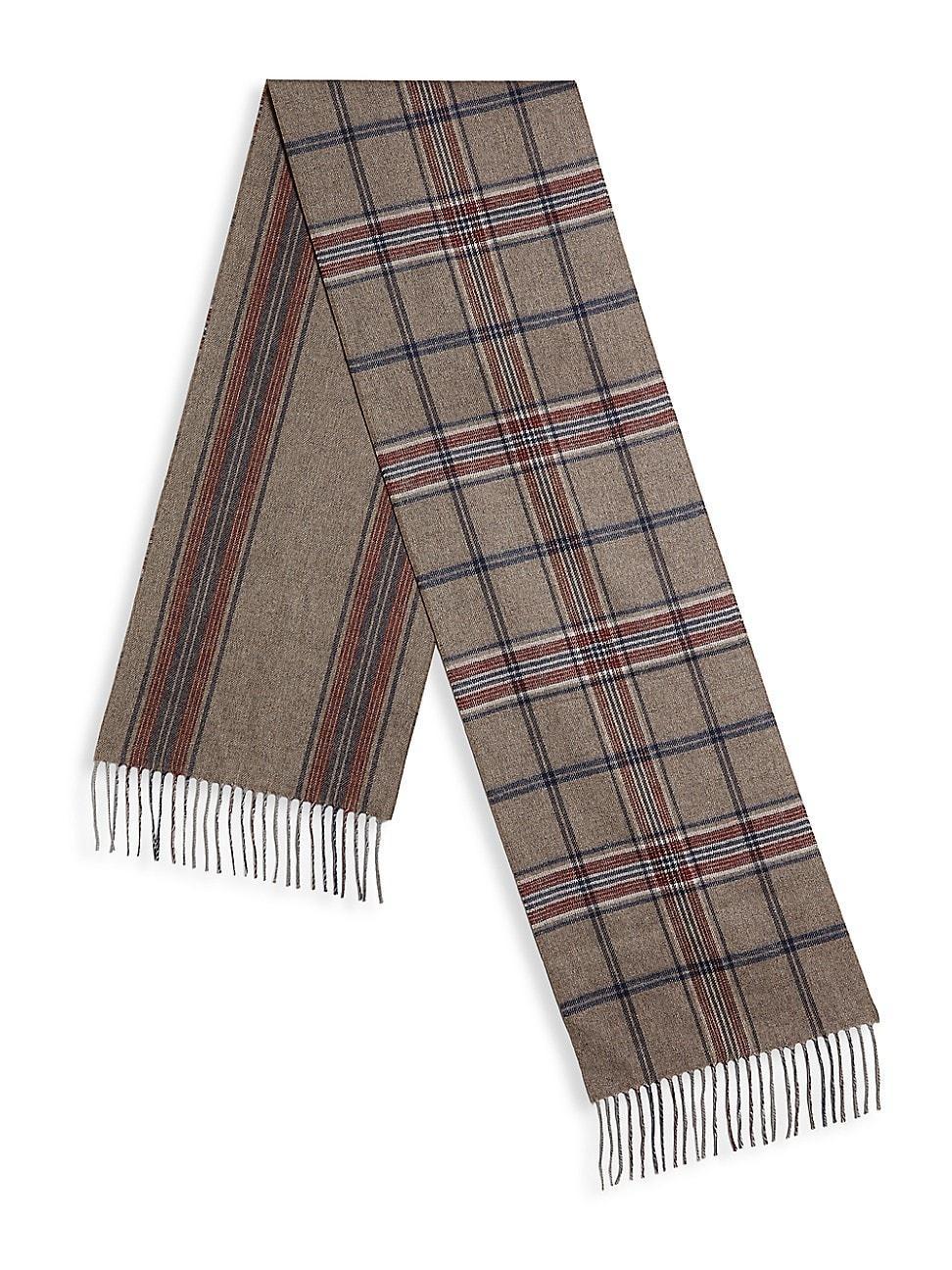 Mens COLLECTION Plaid Silk-Cashmere Scarf Product Image