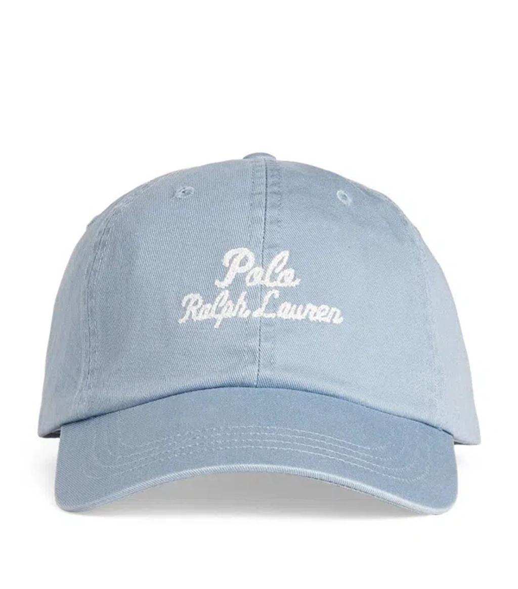 Cotton Logo Baseball Cap In Vessel Blue Product Image