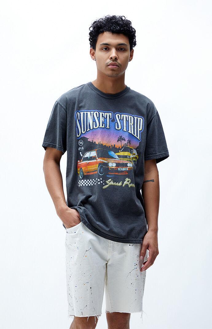 Men's Sunset Stripe Vintage T-Shirt Product Image