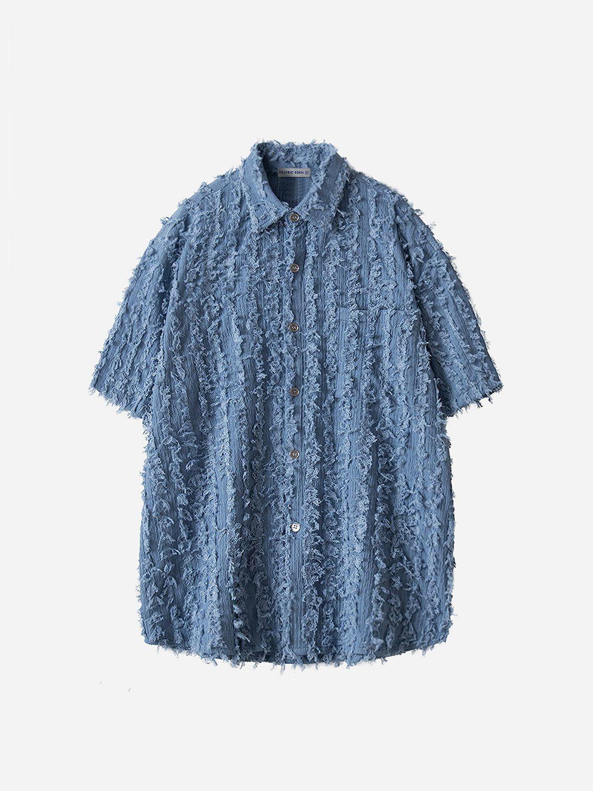 Aelfric Eden Fringe Texture Short Sleeve Shirt Product Image