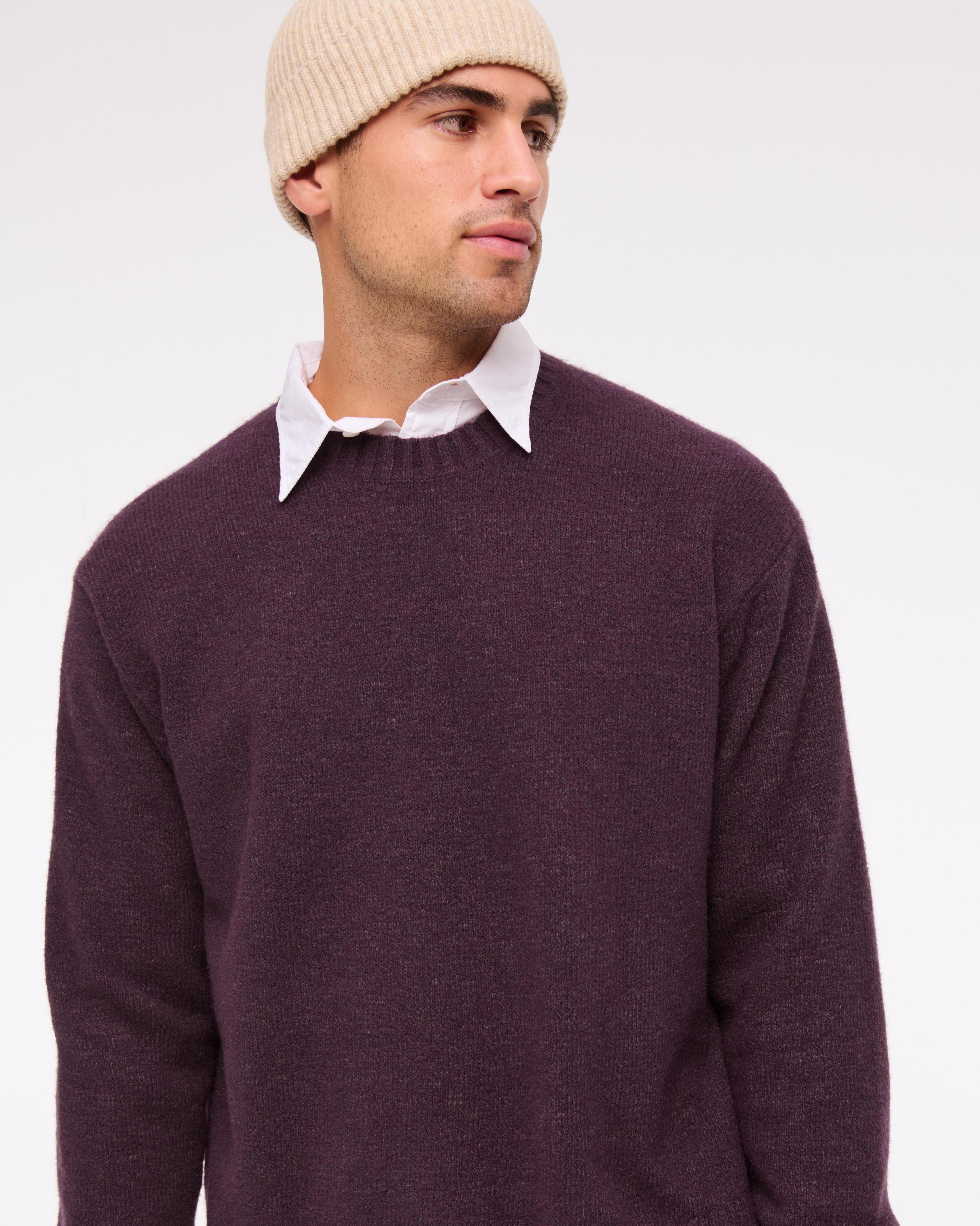 Oversized Marled Crew Sweater Product Image