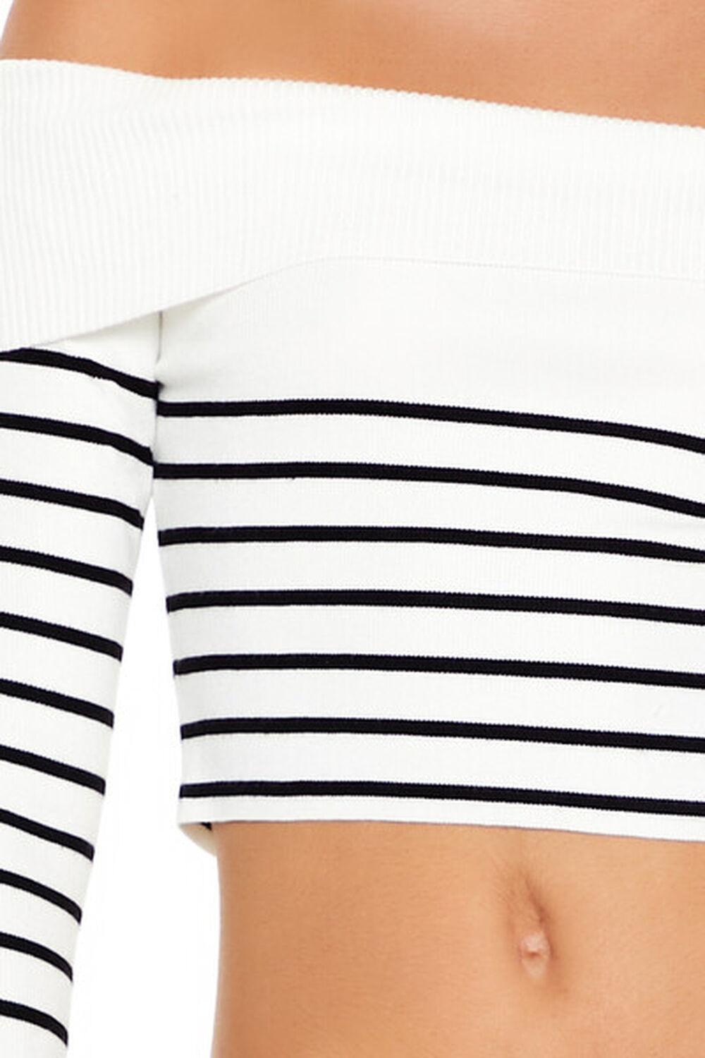 Striped Off-the-Shoulder Sweater | Forever 21 Product Image