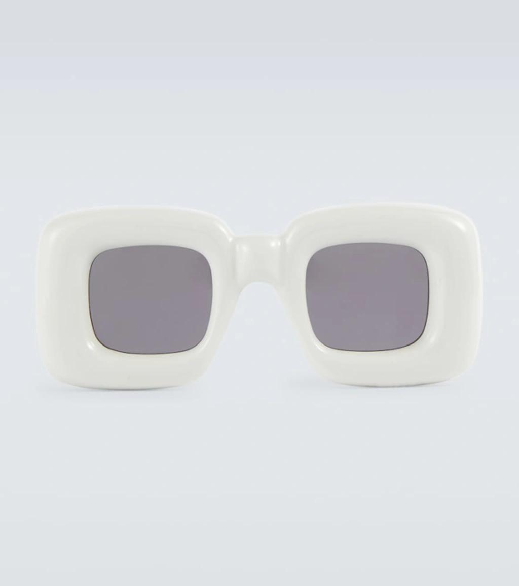 Inflated Rectangular Sunglasses In Grey / Other / Smoke Product Image