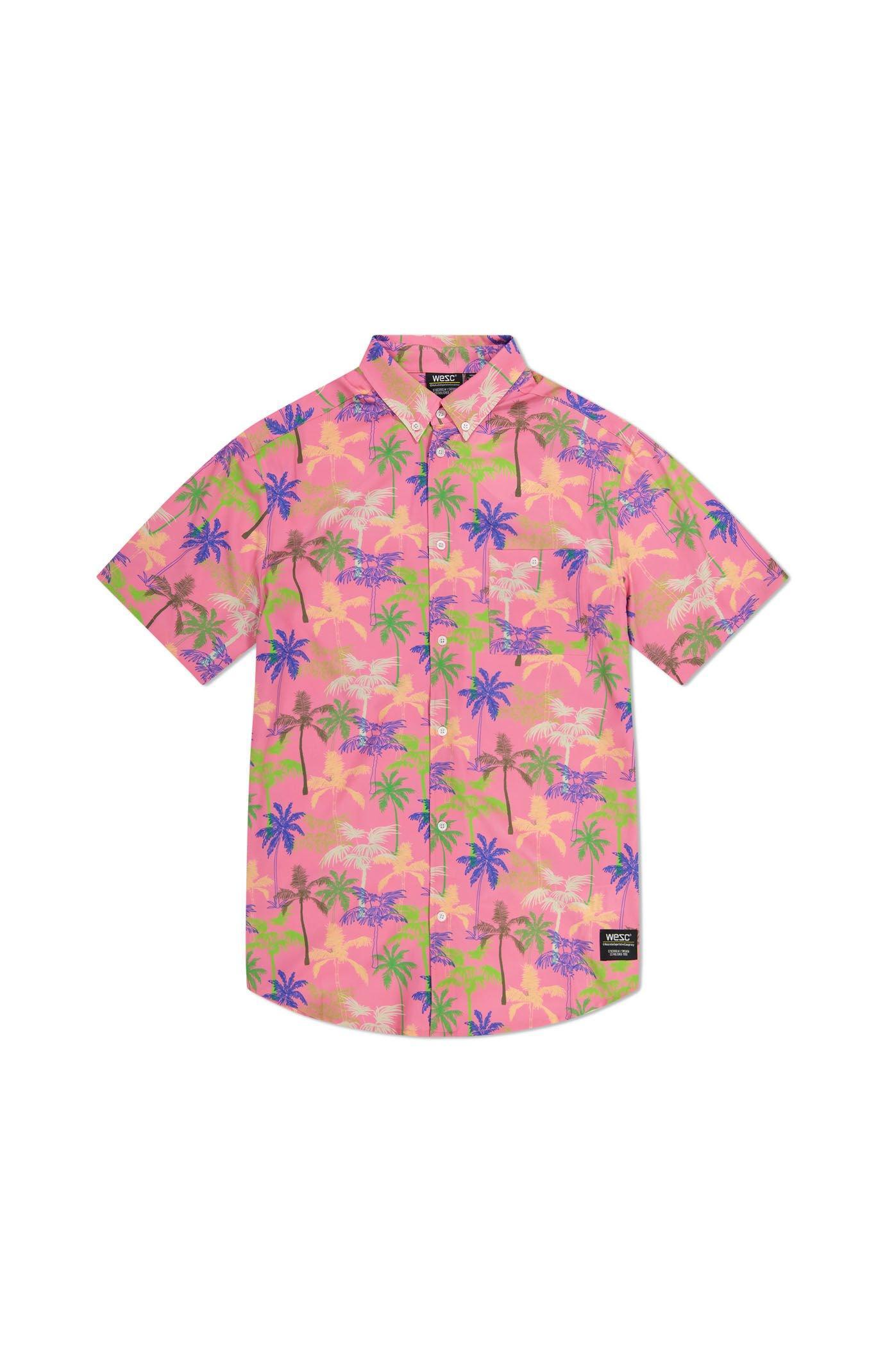 WeSC America Inc Mens Oden Miami Palms AOP Camp Shirt - Product Image