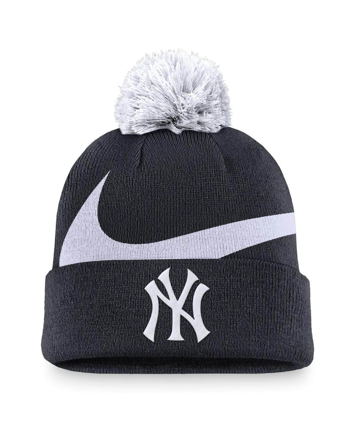 New York Yankees Peak Nike Mens MLB Cuffed Pom Beanie Product Image