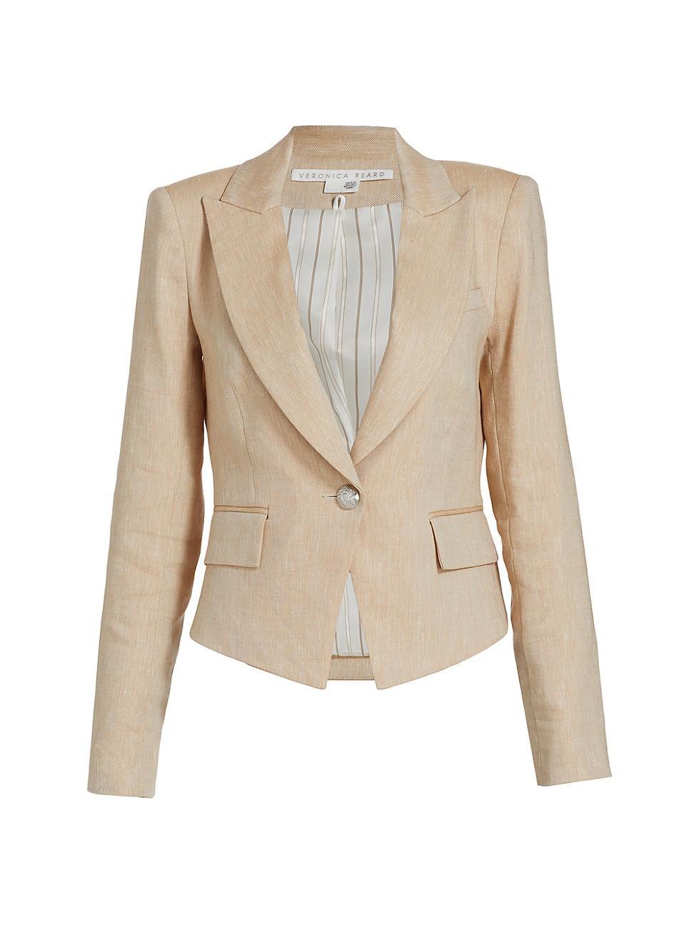 Veronica Beard Hosanna Linen Blend Dickey Jacket Product Image